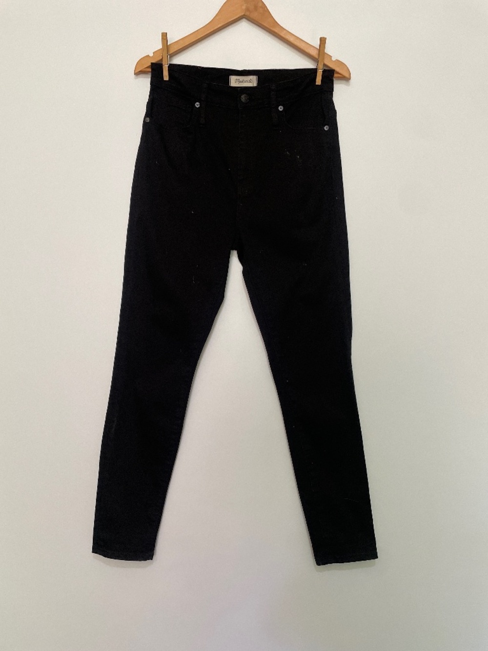 Madewell 30 Curvy High Rise Skinny Black Jeans